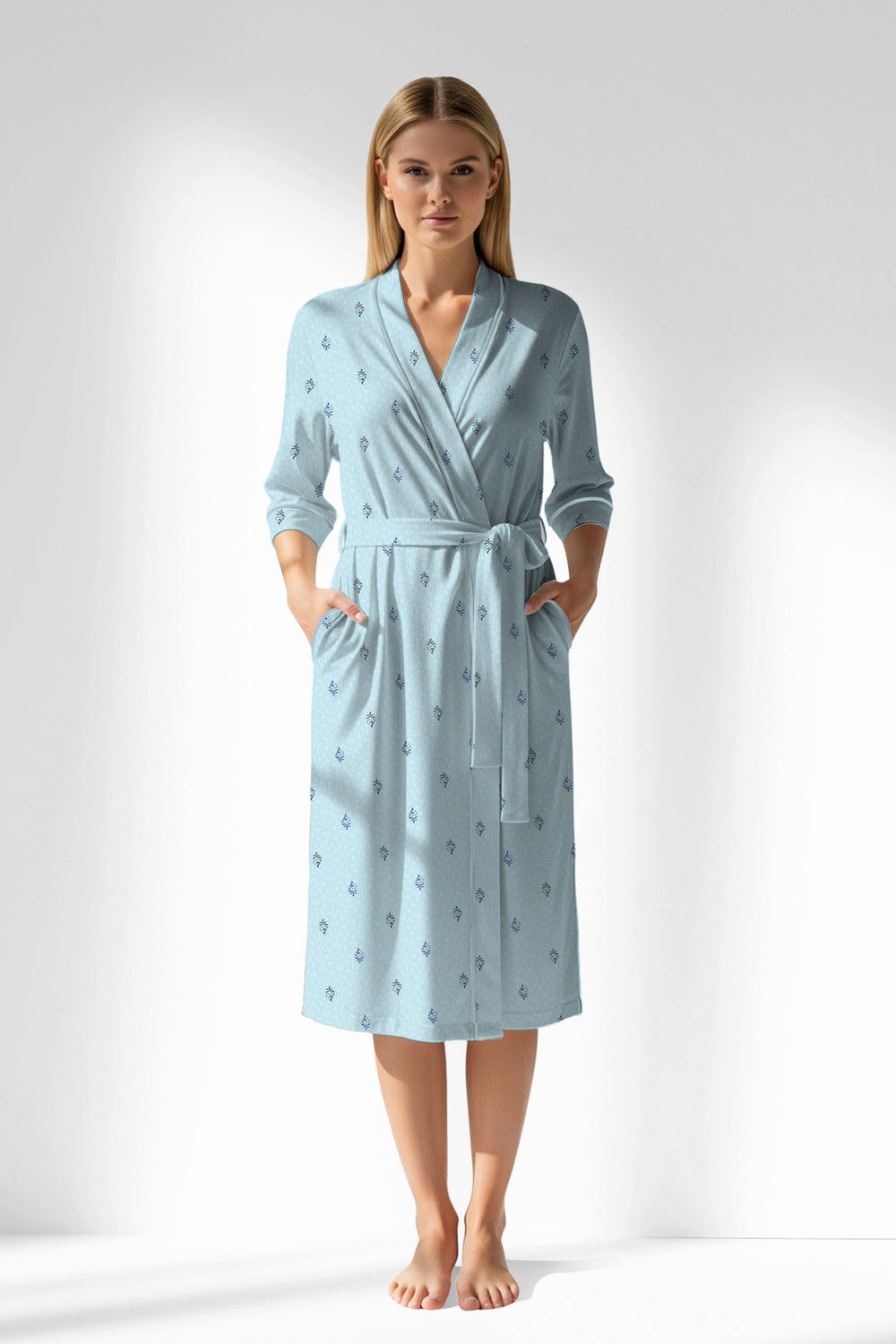 Woman Polyviscon Arvelin Dressing Gown - ROTASYON - Image 1