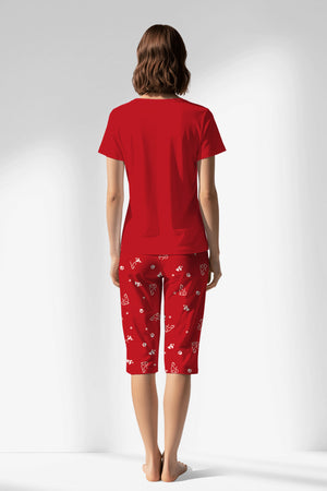 Woman Polyviscon Catty Capri Set - METRAJ ZEMIN - Image 2