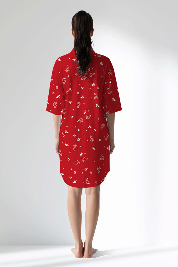 Woman Polyviscon Catty Shirt Tunic - ROTASYON - Image 3