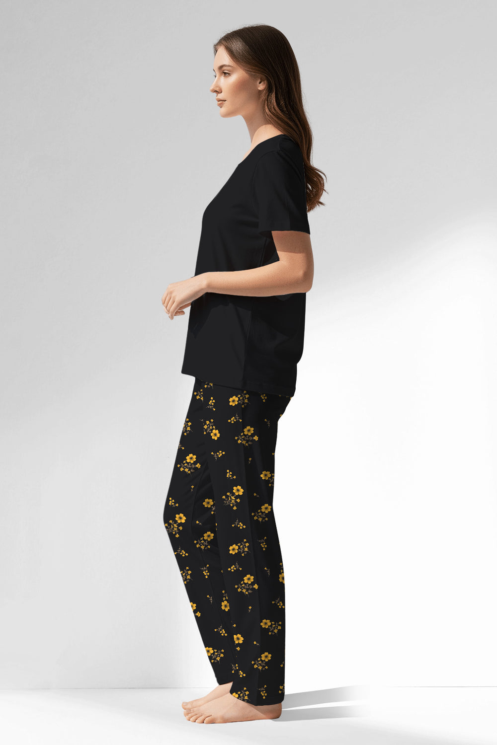 Woman Polyviscon Floryn Pyjama Set - METRAJ ZEMIN - Image 1