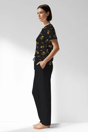 Woman Polyviscon Floryn Pocket Detail Pyjama Set - ROTASYON - Image 2