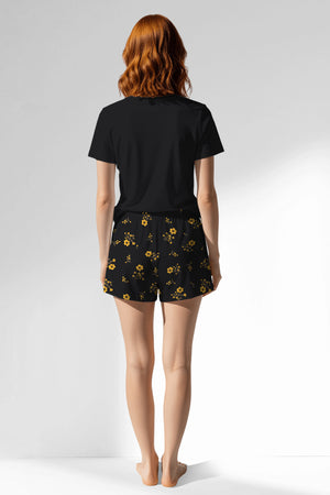 Woman Polyviscon Floryn Short Set - METRAJ ZEMIN - Image 3