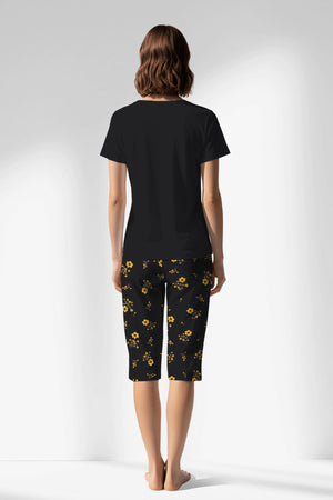 Woman Polyviscon Floryn Capri Set - METRAJ ZEMIN - Image 3