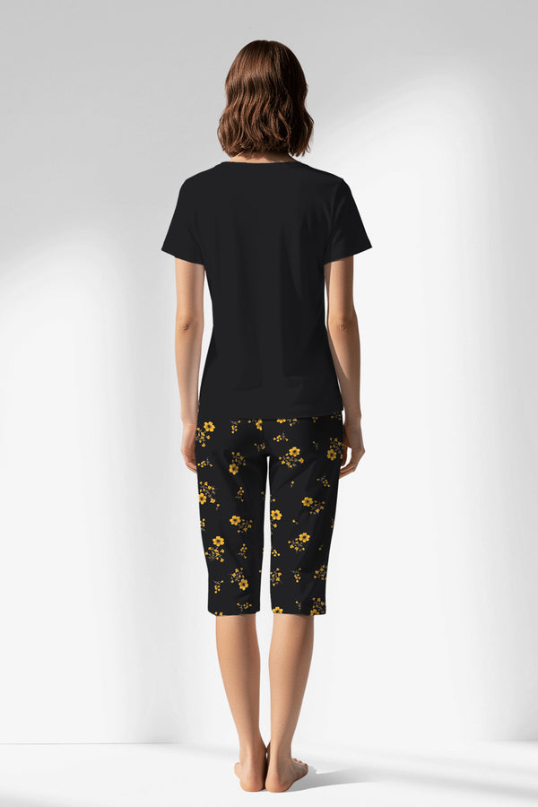 Woman Polyviscon Floryn Capri Set - METRAJ ZEMIN - Image 3