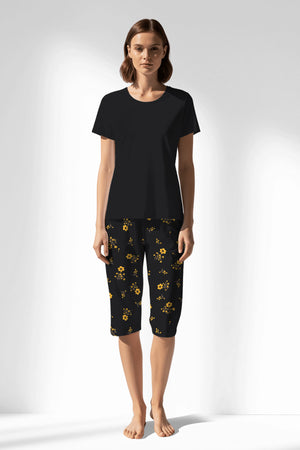 Woman Polyviscon Floryn Capri Set - METRAJ ZEMIN - Image 1