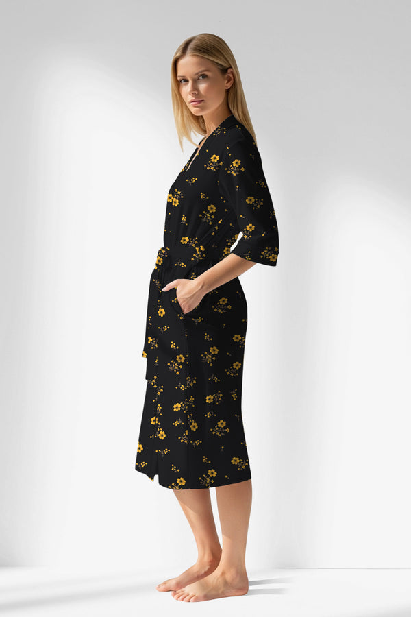 Woman Polyviscon Floryn Dressing Gown - ROTASYON - Image 2