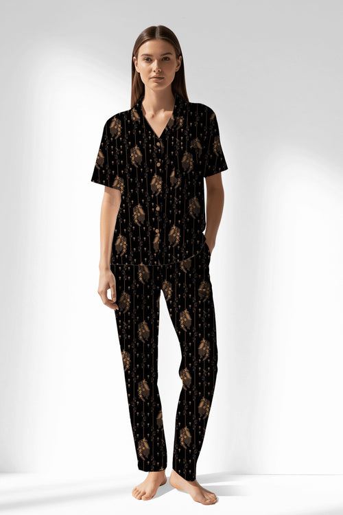 Woman Polyviscon Iralea Buttoned Pyjama Set - ROTASYON - Image 1
