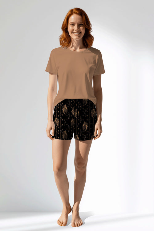 Woman Polyviscon Iralea Short Set - METRAJ BAKIR - Image 1