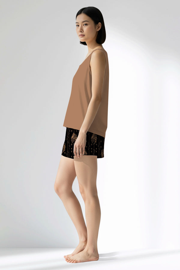 Woman Polyviscon Iralea Thick Strap Short Set - METRAJ BAKIR - Image 2