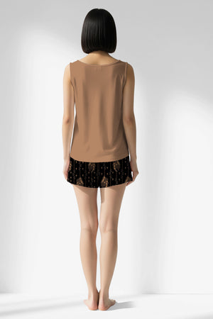 Woman Polyviscon Iralea Thick Strap Short Set - METRAJ BAKIR - Image 3