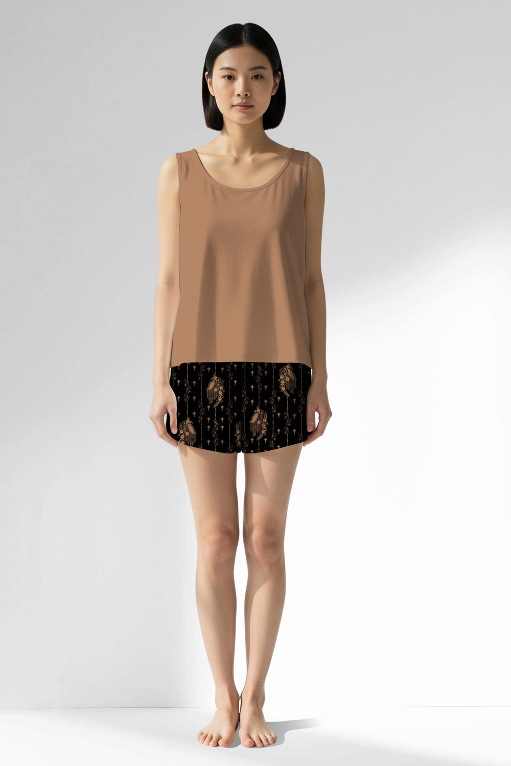 Woman Polyviscon Iralea Thick Strap Short Set - METRAJ BAKIR - Image 1