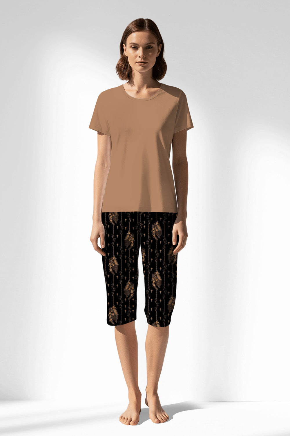 Woman Polyviscon Iralea Capri Set - METRAJ BAKIR - Image 1