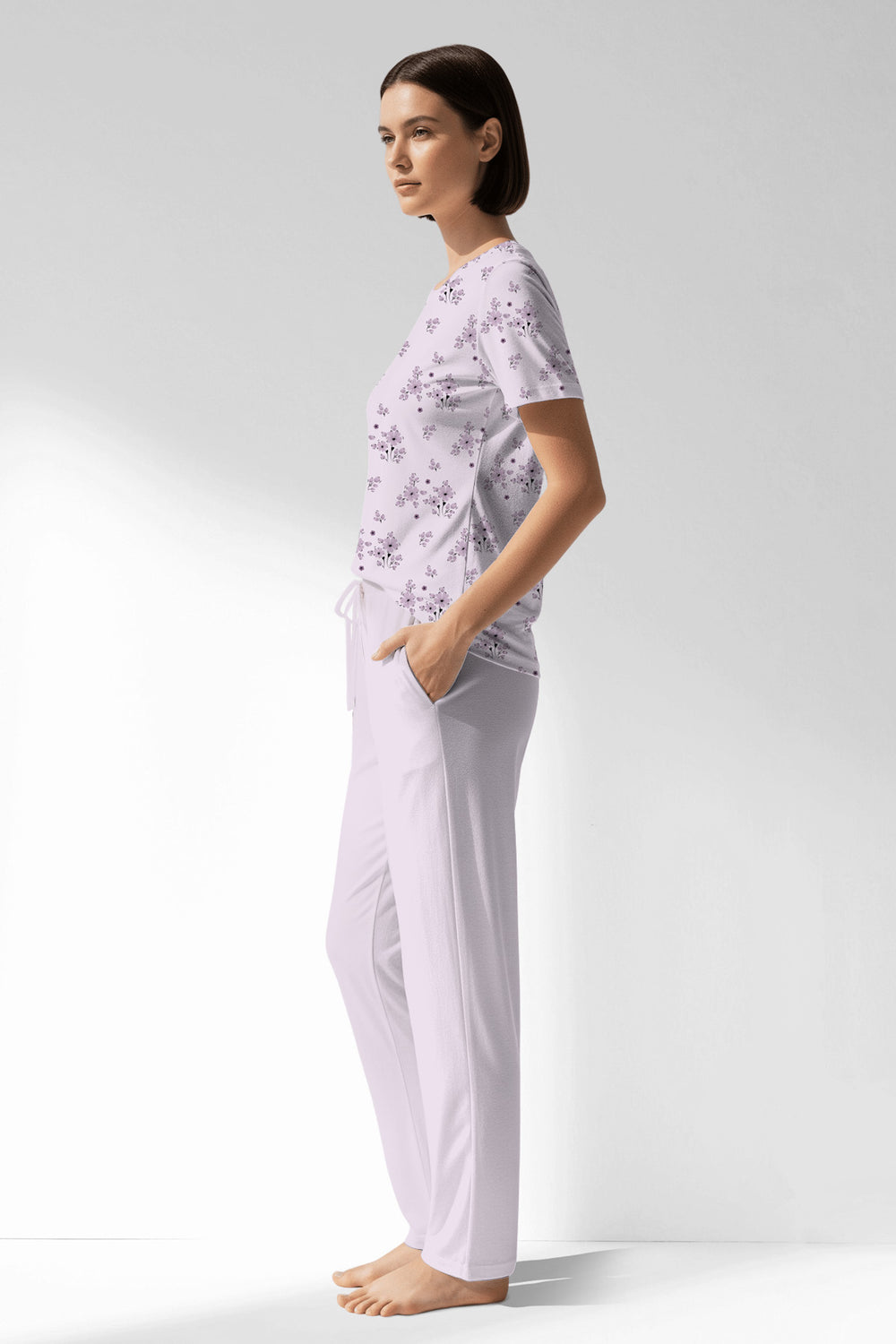 Woman Polyviscon Lunaris Pocket Detail Pyjama Set - ROTASYON - Image 1