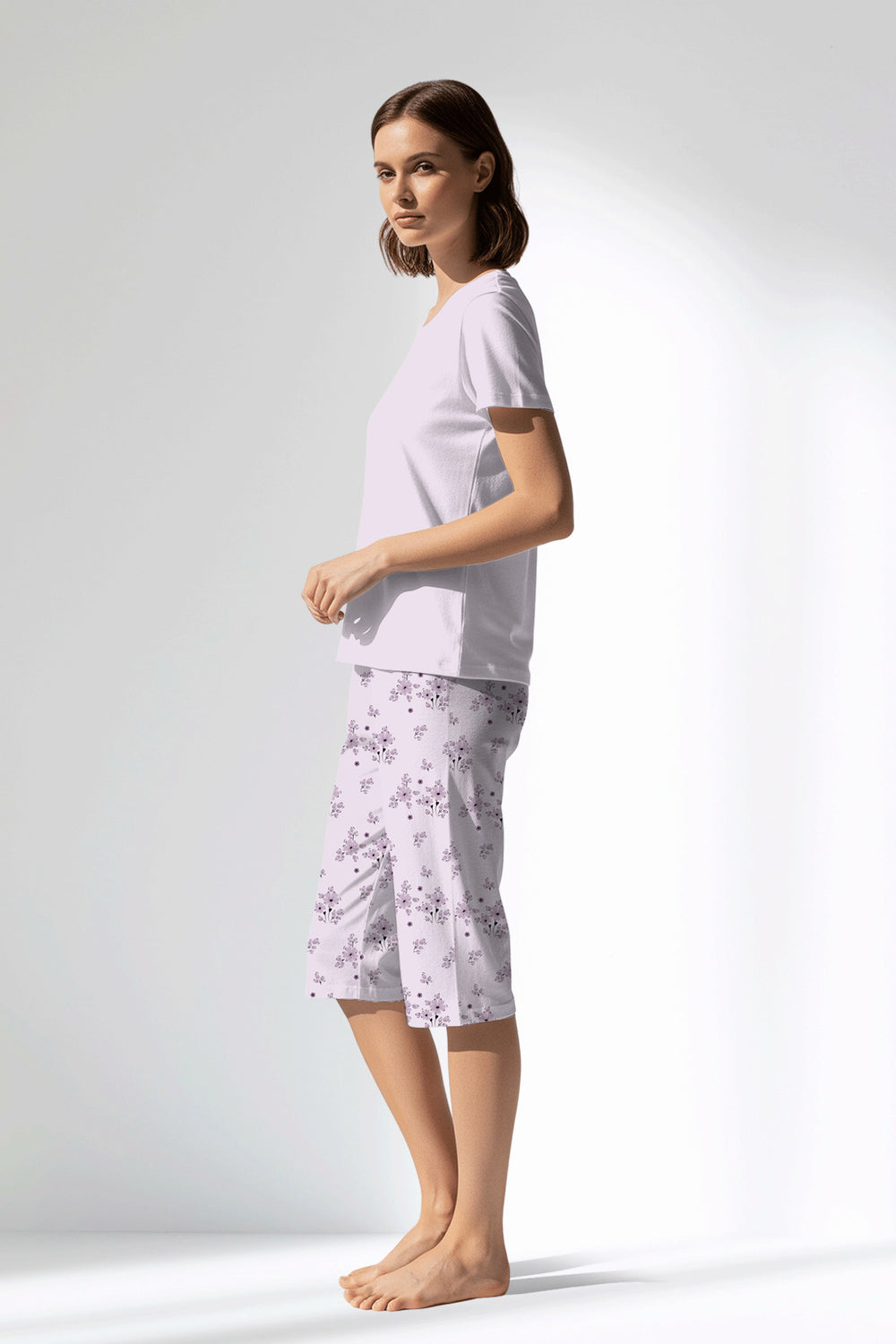 Woman Polyviscon Lunaris Capri Set - METRAJ ZEMIN - Image 1
