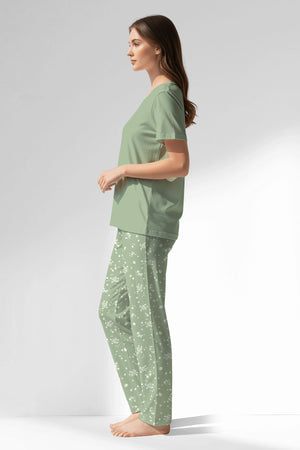 Woman Polyviscon Mirale Pyjama Set - METRAJ ZEMIN - Image 2