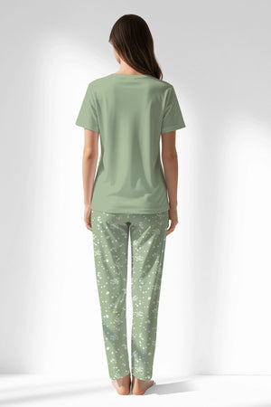Woman Polyviscon Mirale Pyjama Set - METRAJ ZEMIN - Image 3