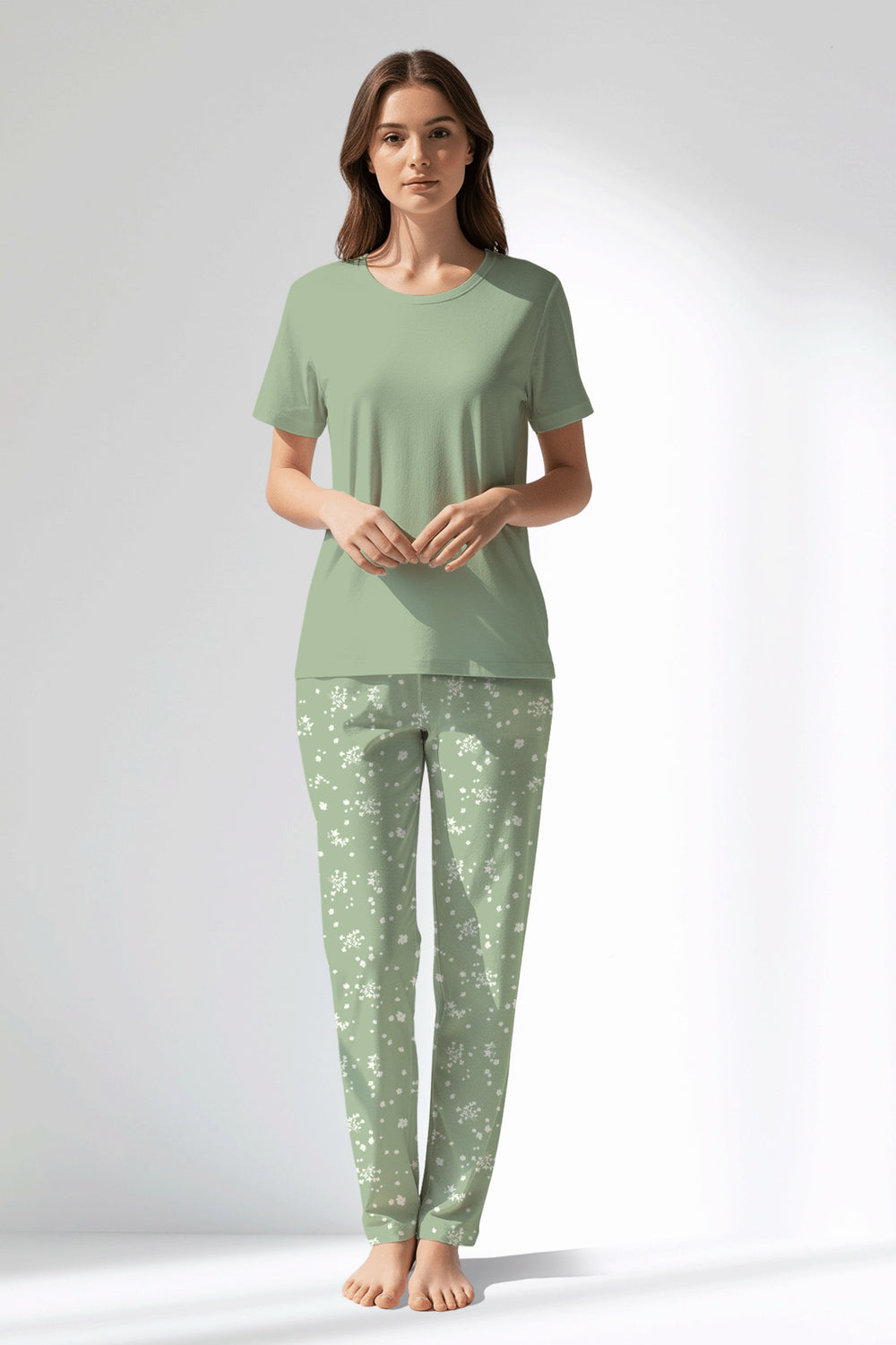 Woman Polyviscon Mirale Pyjama Set - METRAJ ZEMIN - Image 1