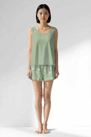 Woman Polyviscon Mirale Thick Strap Short Set - METRAJ ZEMIN - Image 1