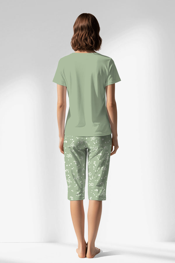 Woman Polyviscon Mirale Capri Set - METRAJ ZEMIN - Image 3