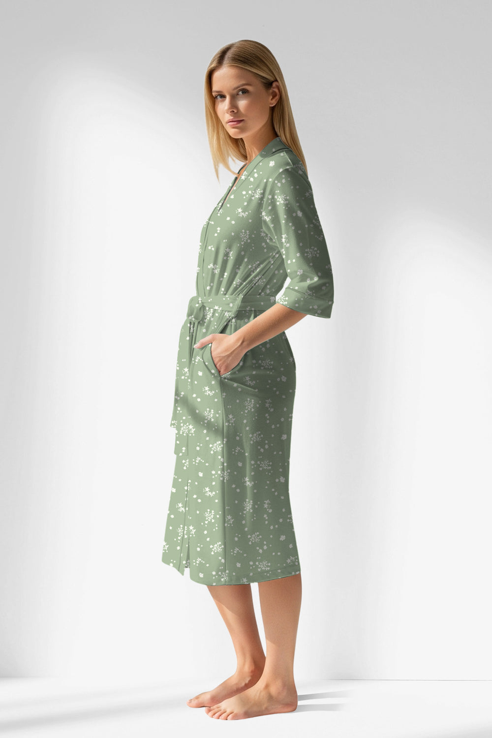 Woman Polyviscon Mirale Dressing Gown - ROTASYON - Image 1