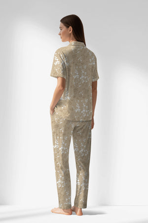 Woman Polyviscon Orlena Buttoned Pyjama Set - ROTASYON - Image 3