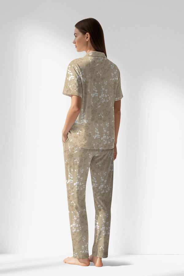 Woman Polyviscon Orlena Buttoned Pyjama Set - ROTASYON - Image 3