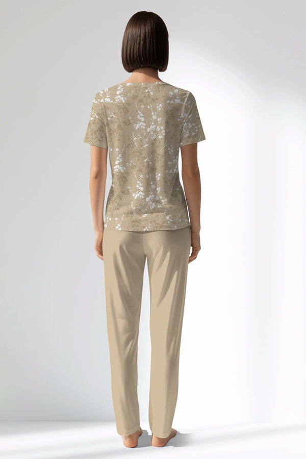 Woman Polyviscon Orlena Pocket Detail Pyjama Set - ROTASYON - Image 3