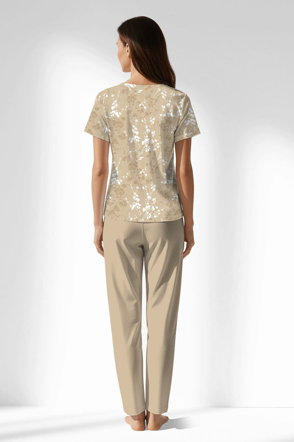 Woman Polyviscon Orlena Buttoned Collar Pyjama Set - ROTASYON - Image 3