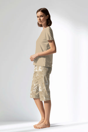 Woman Polyviscon Orlena Capri Set - METRAJ ZEMIN - Image 2