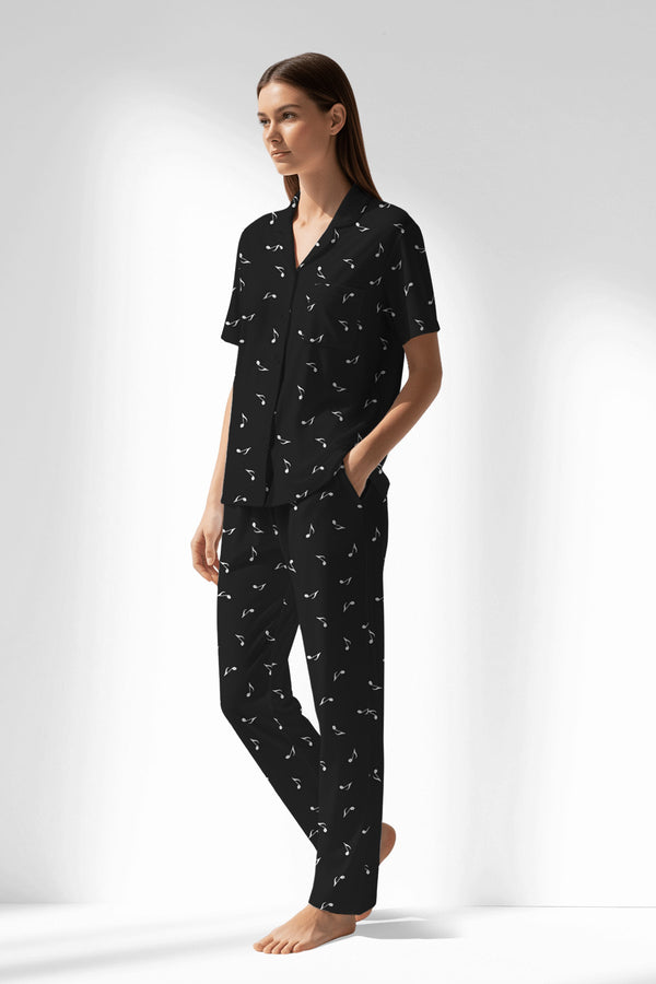 Woman Polyviscon Ritmica Buttoned Pyjama Set - ROTASYON - Image 2