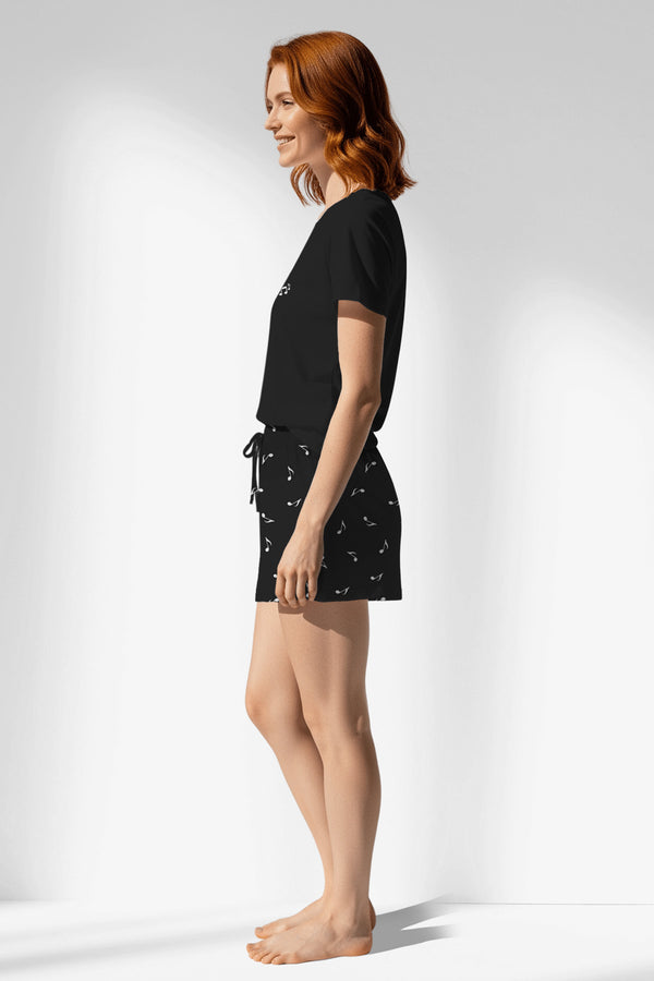 Woman Polyviscon Ritmica Short Set - METRAJ ZEMIN - Image 2