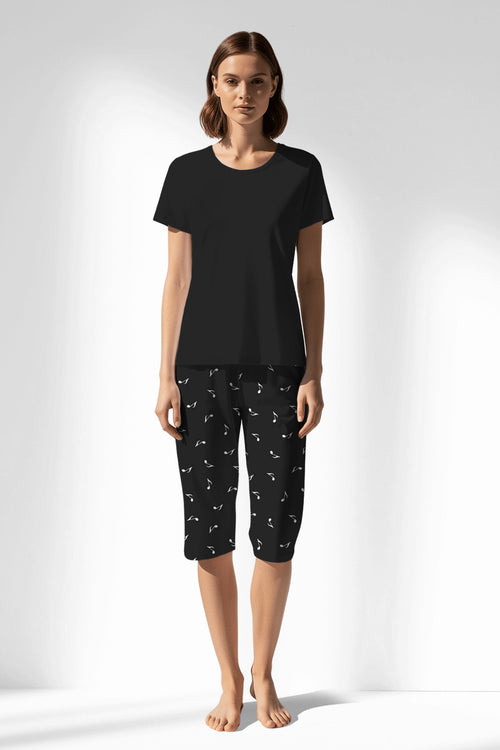 Woman Polyviscon Ritmica Capri Set - METRAJ ZEMIN - Image 1