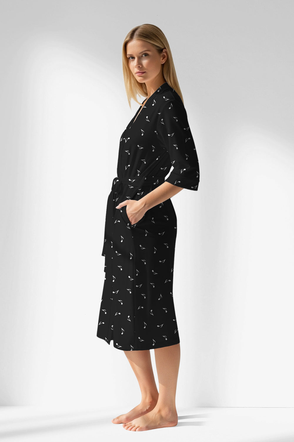 Woman Polyviscon Ritmica Dressing Gown - ROTASYON - Image 1