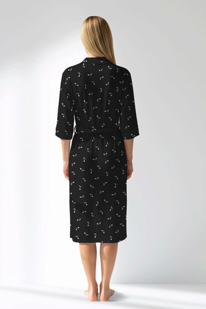 Woman Polyviscon Ritmica Dressing Gown - ROTASYON - Image 3