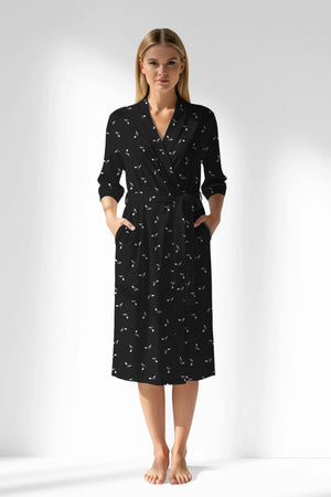 Woman Polyviscon Ritmica Dressing Gown - ROTASYON - Image 1