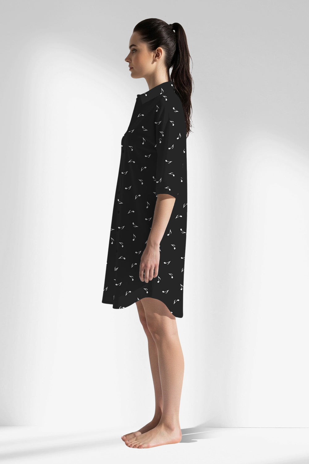 Woman Polyviscon Ritmica Shirt Tunic - ROTASYON - Image 1