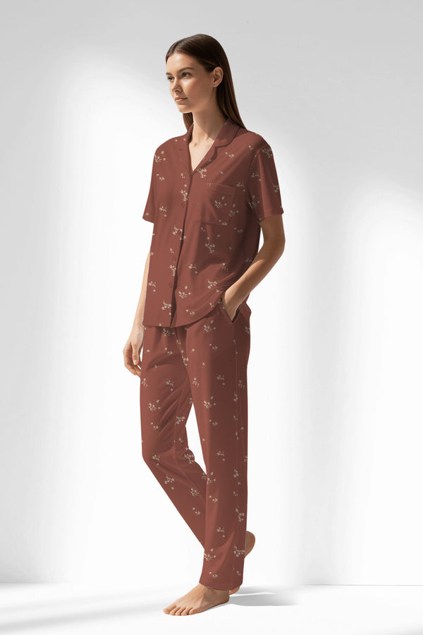 Woman Polyviscon Rosinia Buttoned Pyjama Set - ROTASYON - Image 2
