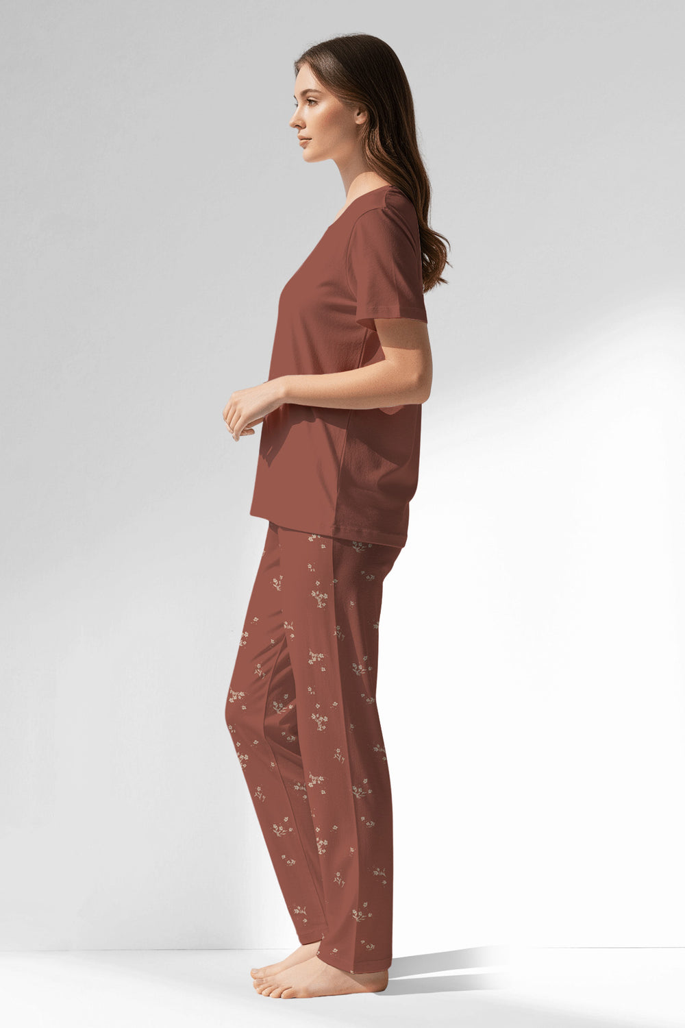 Woman Polyviscon Rosinia Pyjama Set - METRAJ ZEMIN - Image 1