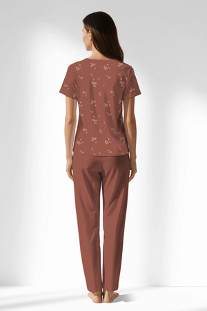 Woman Polyviscon Rosinia Buttoned Collar Pyjama Set - ROTASYON - Image 3