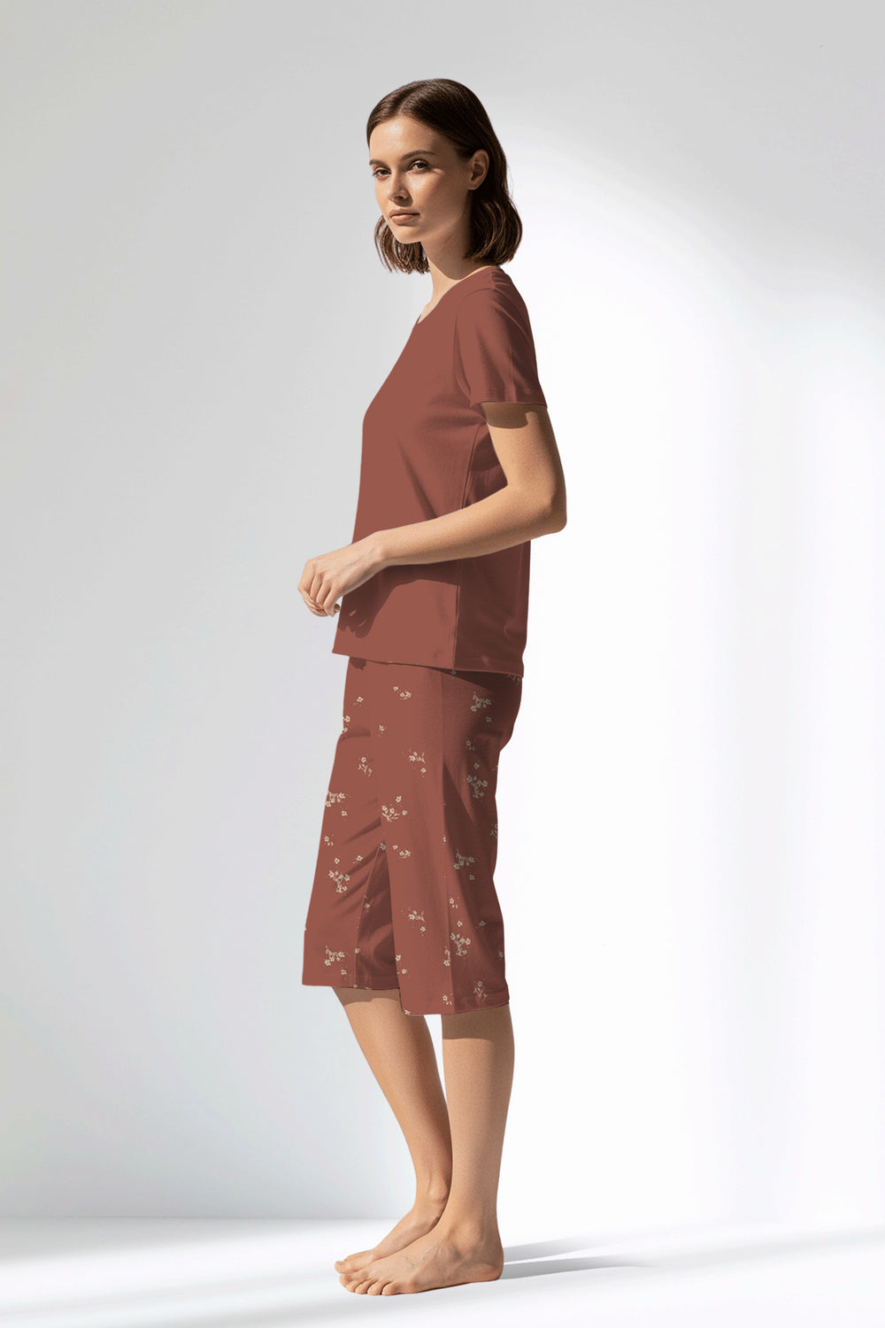 Woman Polyviscon Rosinia Capri Set - METRAJ ZEMIN - Image 1