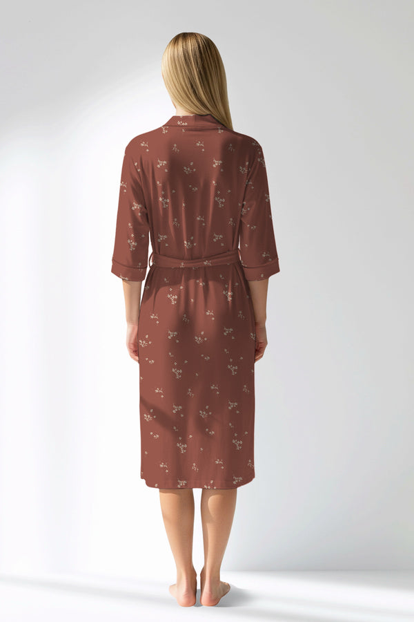Woman Polyviscon Rosinia Dressing Gown - ROTASYON - Image 3