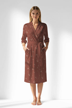 Woman Polyviscon Rosinia Dressing Gown - ROTASYON - Image 1