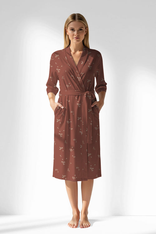 Woman Polyviscon Rosinia Dressing Gown - ROTASYON - Image 1