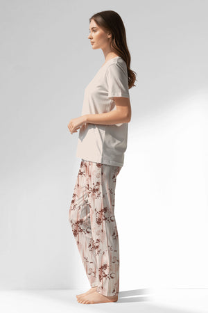 Woman Polyviscon Selvine Pyjama Set - METRAJ ZEMIN - Image 2