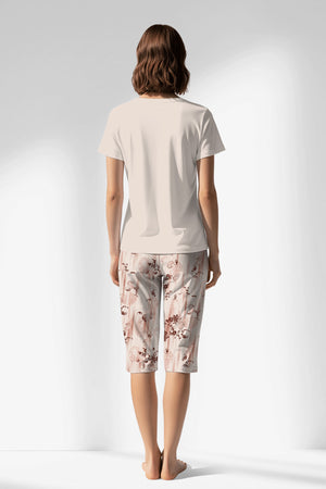 Woman Polyviscon Selvine Capri Set - METRAJ ZEMIN - Image 3