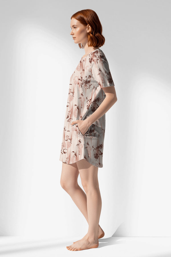 Woman Polyviscon Selvine Pocket Detail Tunic - ROTASYON - Image 2