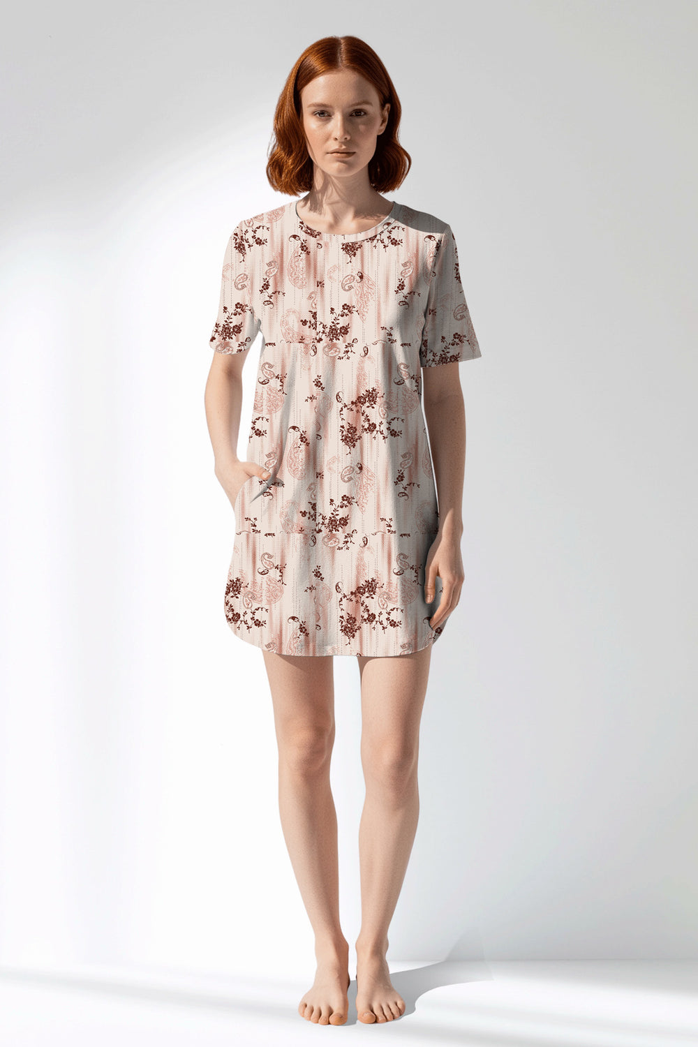 Woman Polyviscon Selvine Pocket Detail Tunic - ROTASYON - Image 1