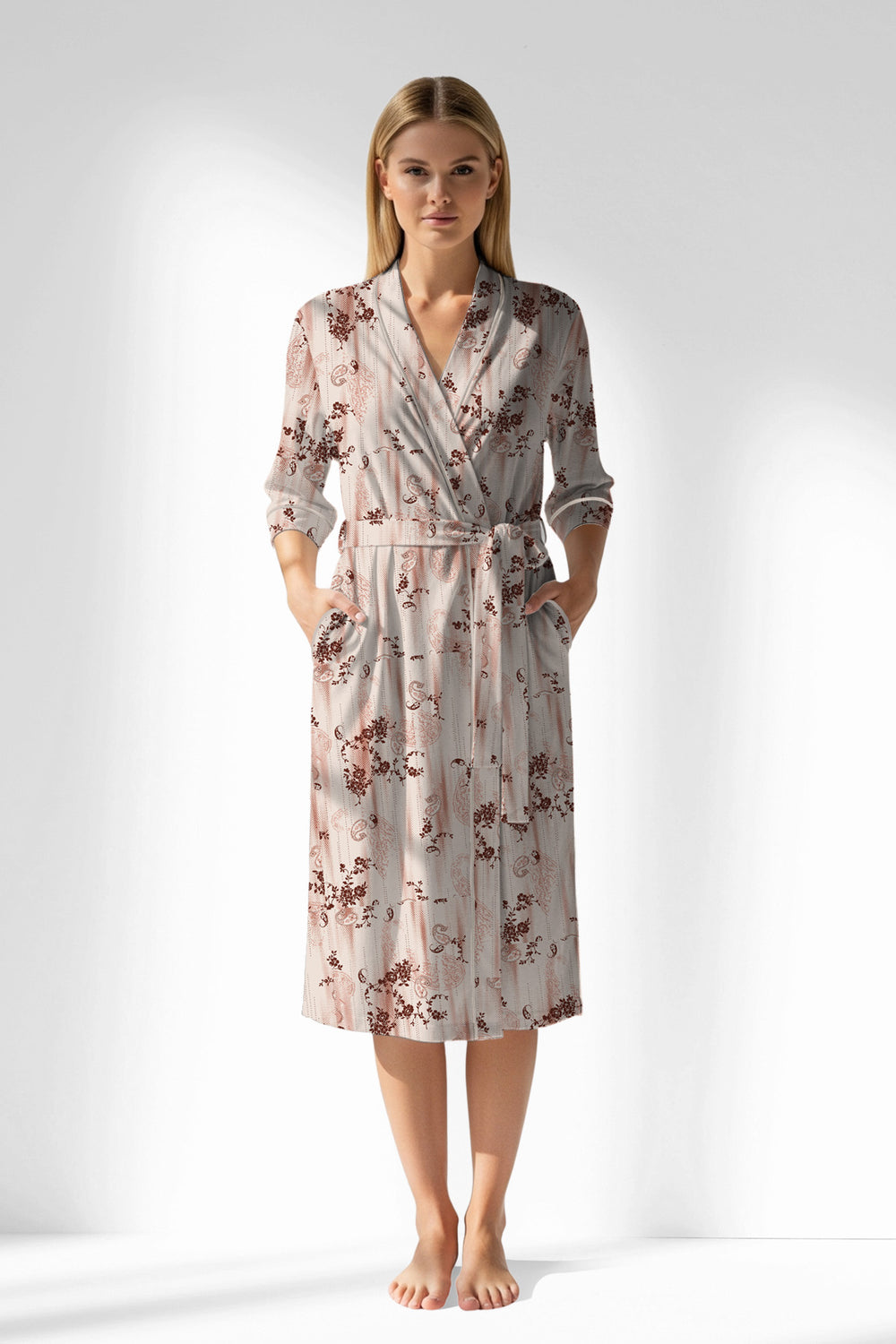 Woman Polyviscon Selvine Dressing Gown - ROTASYON - Image 1