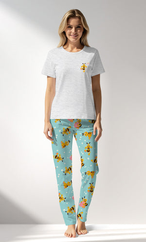 Woman Supreme Nera Pyjama Set - B-GRAY MELANGE - Image 4