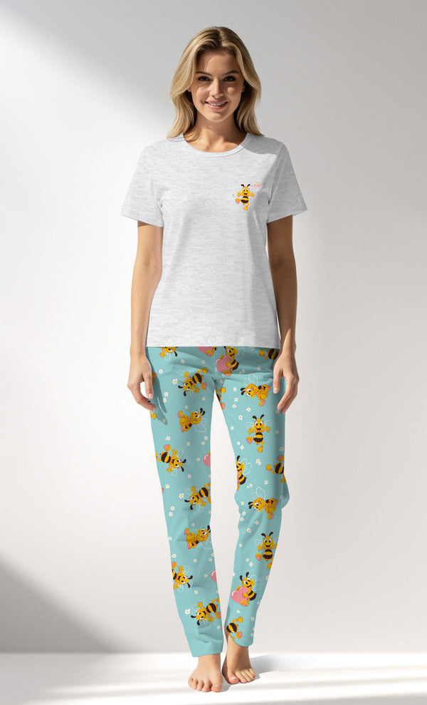 Woman Supreme Nera Pyjama Set - B-GRAY MELANGE - Image 4
